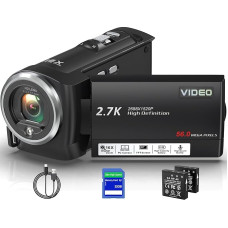 2,7K 56MP vaizdo kamera 16X skaitmeninis priartinimas Vlogging kamera su LED užpildymo šviesa 