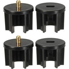 sourcing map 2 Set Ersatzteile Kupplungsstecker, 3,8 cm Rollo-Reparaturset, Universal-Jalousien-Ersatzteile für Innen- und Außen-Sonnenschutz und Rollos, schwarz, 38 mm Kupplungsstecker