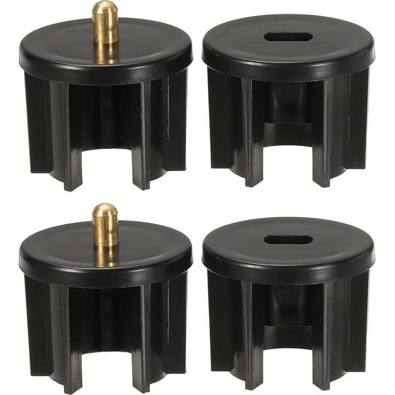 sourcing map 2 Set Ersatzteile Kupplungsstecker, 3,8 cm Rollo-Reparaturset, Universal-Jalousien-Ersatzteile für Innen- und Außen-Sonnenschutz und Rollos, schwarz, 38 mm Kupplungsstecker