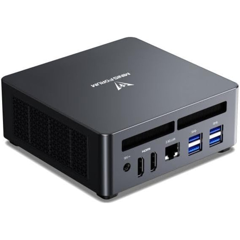 MINIS FORUM UM790 Pro mini kompiuteris AMD Ryzen 9 9 7940HS iki 5,2 GHz, 32 GB DDR5, 1 TB SSD diskas su AMD Radeon 780M, 4X USB 3.2, 2x USB4, 2x HDMI 2.1, 2x PCIe4.0, Wi-Fi 6E /BT5.3, RJ45 2.5G