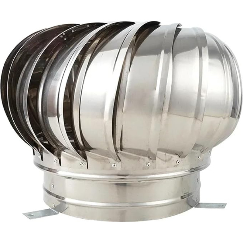 304 nerūdijančio plieno stogo ventiliatorius Vėjas su oro ventiliacija palėpės ventiliatorius 110 mm 150 mm 200 mm Pipefit stogo ventiliatorius (150)