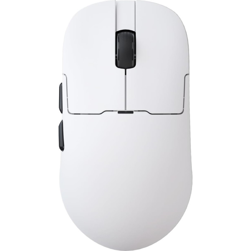 MAGIC-REFINER X AJAZZ AJ159 belaidė žaidimų pelė laidiniams kompiuteriams 2.4G/USB - C, įkraunama kompiuterio pelė, jutiklis PAW3395, 6 reguliuojami DPI iki 26000, skirta PC/Mac - balta