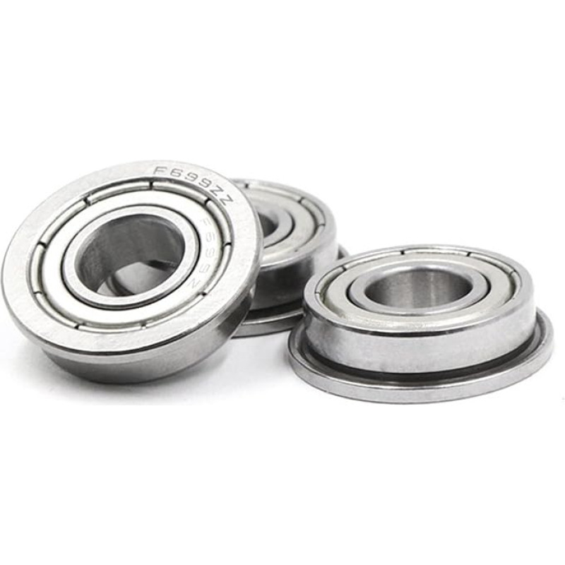 Flanschschalenlager F607ZZ / RF1970ZZ 7 * 19 * 6 mm, F687ZZ LF1470 7 * 14 * 5 mm, SMF104ZZ LF1040ZZ 4 * 10 * 11,6 * 4 * 0,8 mm 10 Stück(F687ZZ)