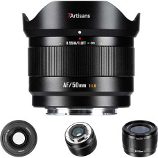 7artisans AF 50mm F1.8 APS-C E objektyvas 180g Didelės diafragmos automatinio fokusavimo objektyvas su veido/akies aptikimo funkcija, suderinamas su 