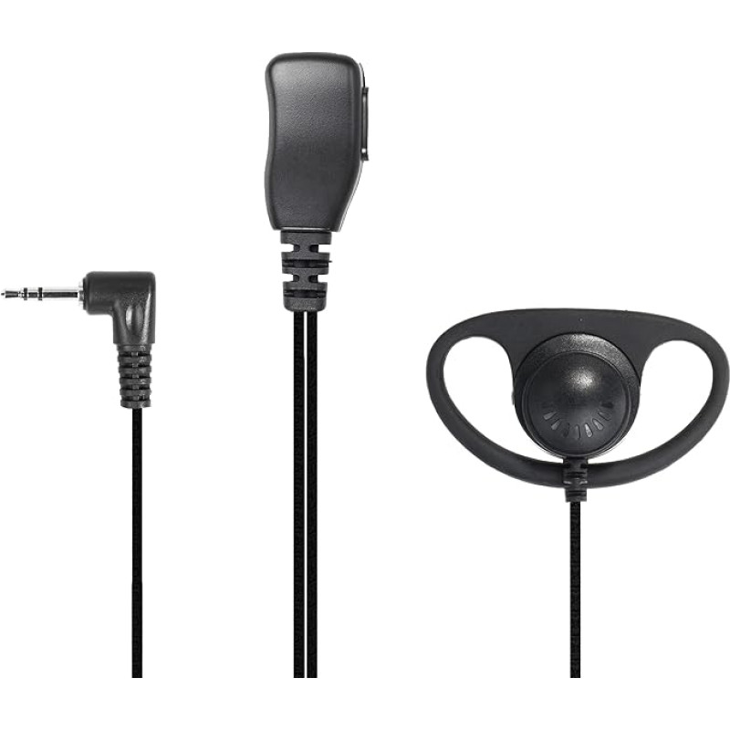 Hoornie D-Shape Radio Headset | Circumaural Earpiece | For Complete Motorola TLKR/Motorola Talkabout. TLKR-T61, TLKR-T62, TLKR-T72, TLKR-T80, TLKR-T81, TLKR-T82, TLKR T92 H2O, XT185