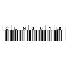 LTO 8 valymo etiketės horizontalus numerių diapazonas CLN001 - CLN020 (L8)