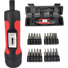 Manueller Präzisions-Drehmoment-Treiber mit 1/4-Zoll-Vierkantantrieb und klarer Drehmomentskala von 25,4 bis 165 cm für wissenschaftliche Forschungsgeräte (1 Set)