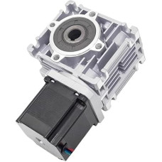 Šnekos, Hohl-/Einzel-/Doppelwellengetriebe mit 57 x 55 mm Nema23-Schrittmotor-Schneckengetriebe (santykis 60, dviejų ašių išvestis)