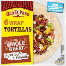 Old El Paso Wrap Tortillas - Mexican Whole Grain Wraps - 1 x 350g