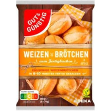 Gut & Günstig Kvietinės bandelės 560 g kepimo ritinėliai 1 maišelis su 8 kepimo bandelėmis (1 x 560 g)