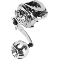 Wakects Trolling-Rollen, Aluminiumlegierung, Baitcasting-Angelrolle, 7,2:1 Übersetzungsverhältnis, 10 Kg, Magnetbremsen, Schnurfreigabealarm für Salzwasser-Casting, Trolling, Rechte Hand