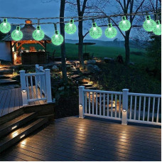Lezonic 100 LED-Solarleuchten für den Außenbereich, 8 Beleuchtungsmodi, Solar-Lichterkette, 12 m, wasserdicht, dekorative Lichterkette für Terrasse, Hof, Veranda, Party, Hochzeit (grün)