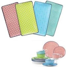 vancasso Macaron Series Serving Plates, Coffee Cups, Saucers and Dessert Plates Porcelain
