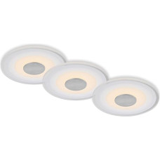 BRILONER Leuchten 7043-039 3 LED įleidžiami lubų šviestuvai, 650 liumenų, LED įleidžiami prožektoriai, vonios kambarys, įleidžiami prožektoriai, IP44, aliuminis, 120 x 36 mm (DxH)