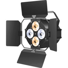 120 W COB Par šviesos, LED Par prožektorius, 2 in 1 šaltos/šiltos baltos šviesos efektai su užtemdymo skydeliu, DMX žibintas su garso įjungimu bažnyčiai, diskotekoms, vestuvėms, barui, vakarėliui, teatrui