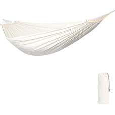 Anyoo Hammock with 2 Wooden Poles for Folding Frame, Portable Rod Hammock 180 x 130 cm for Outdoor Camping Garden