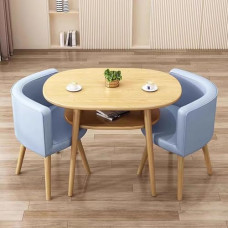 Couchtisch mit 2 Stühlen, Kleiner Balkon Wohnung Esstisch und Stuhl Set, Empfang Verhandlungstisch, Milchtee Shop Möbel