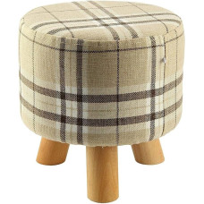 Modern Luxury Padded Footstool Round Stool