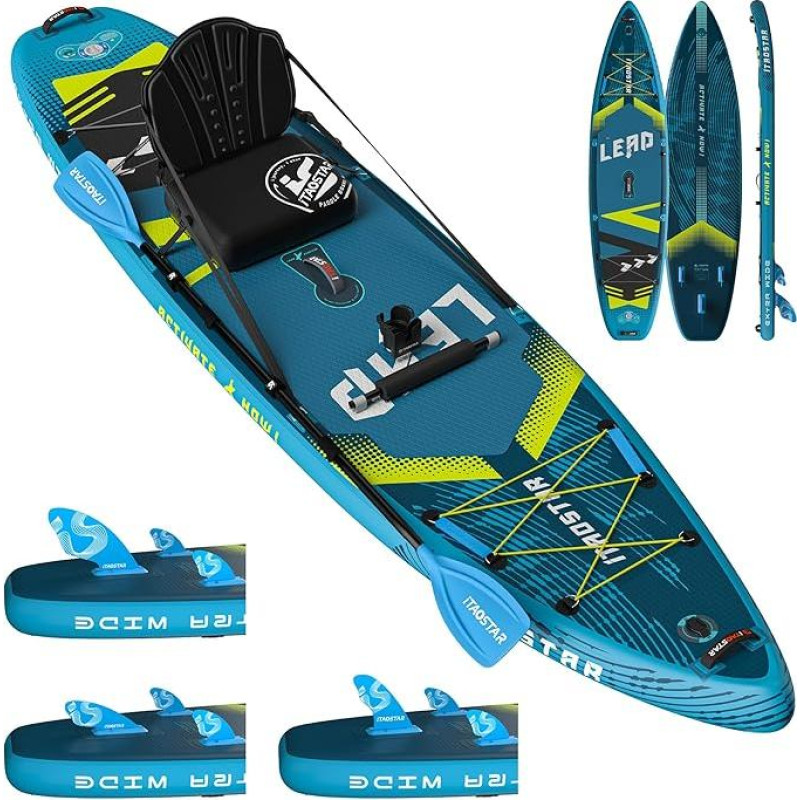 iTAOSTAR Lead 335 cm x 83 cm / 365 cm x 88 cm Inflatable Stand Up Paddle Board - Premium SUP Board Set - Ultra Stable Paddle Board for Adults and Teenagers - For All Skill Levels - For Lakes & Sea