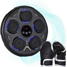 NK Music Boxing Machine Wall Mount and Bluetooth Boxing Machine, 9 Training Modes and 9 Speeds, LCD Screen and LED Lighting, Suitable for Adults and Teenagers (43 x 43 x 7.5 cm)