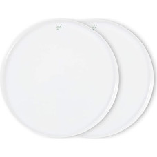 „KPM Berlin LAB“ lėkštės, porcelianinės lėkštės, 2 vnt. rinkinys, baltos, skersmuo 26 cm | Rankų darbo vakarienės lėkštės, modernaus dizaino iš Berlyno, tinkamos naudoti mikrobangų krosnelėje ir plauti indaplovėje, dviejų lėkščių rinkinys dovanų dėžutėje