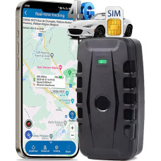 GPS Tracker Car 4G Tracker with SIM Card Real Time Tracking Waterproof Theft Protection Very Long Battery Life 20000 mAh Magnetic GPS Tracker for Car, Motorhome, Truck, Boat, Trailer, Free App