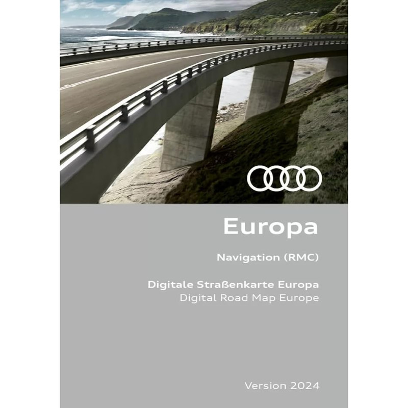 Audi Navigation Update Europe Version 2024 (RMC), SD Card with Activation Document, MMI Navigation System