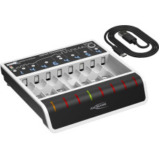 „ANSMANN Comfort Professional 8“ greitojo įkrovimo įrenginys su USB įvestimi, skirtas 1–8 „Micro AAA“ ir „Mignon AA“ dydžių NiMH baterijoms
