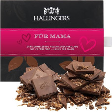 Hallingers Genuss Manufaktur Chocolate Mother's Day Gift - Bar Handmade Fine Cocoa Without Alcohol Elegant Cardboard 