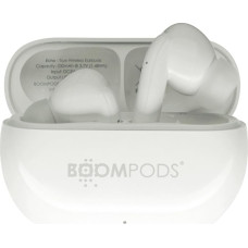 „Boompods Echobuds“ ausinės su „Bluetooth“ – belaidės ausinės su mikrofonu, 19 valandų grojimo trukmė ir įkrovimo dėklas, IPX4 atsparumas vandeniui, TWS ausinės su triukšmo slopinimu, smėlio spalvos
