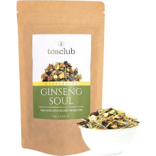 „TeaClub“ žolelių arbata „Ginseng Soul“ (palaidi) 100 g – burokėliai, imbieras, citrinžolė | Vaisių skonio žolelių arbatos mišinys, ženšenis, saldymedžio šaknis, imbieras ir burokėliai, be kofeino, be glitimo, žolelių arbata, „Doypack“ pakuotė