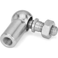 Ganter Normelemente Angle joints with threaded pin and safety bracket, DIN 71802-8-M5-CSN, stainless steel, thread M5