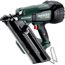 „Metabo NFR 18 LTX 90 BL“ akumuliatorinis vinų šaudyklė, 18 V suspausto oro vinų šaudyklė su bešepetės varikliu | Pneumatinė smūginė technologija, skirta 90 mm vinims, be akumuliatoriaus ir įkroviklio, komplektą sudaro „metaBOX 340“, kontaktinis paleidima