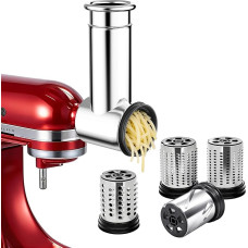 „KitchenAid“ stalinio maišytuvo pjaustymo ir smulkinimo priedas | Nerūdijantis plienas, daržovių smulkintuvas, sūrio tarka, salotų ruošimo įrankis, smulkintuvas ir malimo įrankiai, skirti virtuvės reikmenims