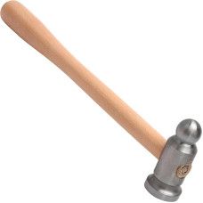 Rundhammer mit großem Kopf, Kugelhammer aus Metall und angenehmem Eschenholzgriff, doppelseitiger Kleinhammer für Schmiedearbeiten, Holzbearbeitung, Montage und Reparatur im Haushalt