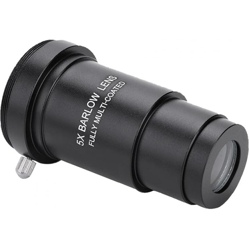 1.25 Inch 5X Barlow Lens Aluminium Alloy Telescopic Accessories Barlow Lens Multi-Coated Telescopes Eyepiece Black Telescopic Lenses M42 Thread Telescopes and Accessories, Default