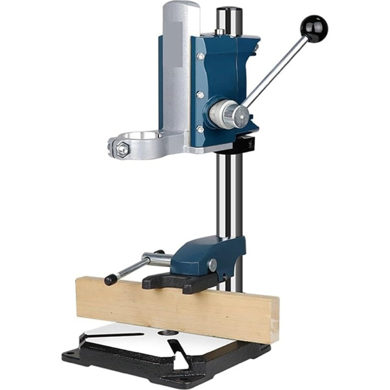 Table Drill, Mini Drill Stand Holder, 90 Degree Rotatable, Table Drill Stand, Fixed Frame, Workbench Clamp (Quick Press Plate)
