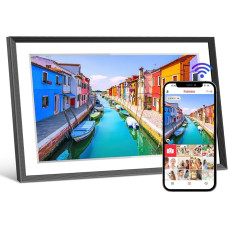 „Frameo“ išmanioji skaitmeninė nuotraukų rėmelė su „Wi-Fi“, 15,6 colių, 32 GB, IPS jutikliniu ekranu (1920 x 1080), automatiniu orientacijos keitimu į vertikalųjį arba horizontalųjį režimą, galimybė akimirksniu dalytis akimirkomis per „Frameo“ programėlę