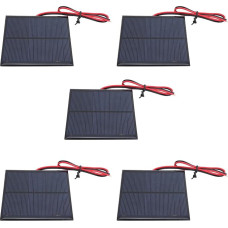 5-teiliges Solarpanel-Powerboard, 5, V, 160 MA, Hohe Effizienz, Geringe Lichtleistung für Solarleuchten, Projekte