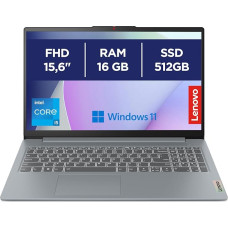 Lenovo IdeaPad Slim 3 Notebook, 15.6 Inch FHD (1920 x 1080), Intel Core i5-13420H, 16GB RAM, 512GB SSD, Built-in Intel Graphics, WiFi 6, Bluetooth 5.2, Windows 11 Home - Arctic Grey
