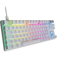 NEWSKILL - SERIKE TKL V2 Customizable RGB Mechanical Gaming Keyboard, No Numeric Keypad, Linear Red NewSwitch Switches, QWERTY ES Layout, White