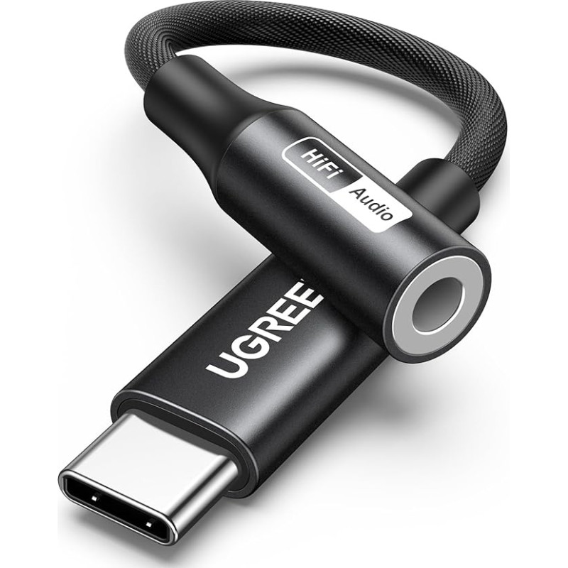 UGREEN USB C to 3.5mm Jack Adapter, Hi-Res DAC 32Bit/384kHz Type C Headphones AUX Stereo Audio Compatible with iPhone 15 Pro Max Galaxy S24 S23 Ultra S22 S21 S20 FE 2024 iPad Pro/Air/Mini 6 Pixel