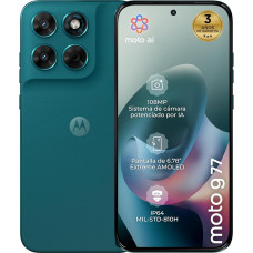 „Motorola G77“, „Pantone“ atspalvis „Spruce“, 8 GB RAM, 256 GB atminties, „Sony LYTIA“ 108 MP, 6,78 colių FHD+ AMOLED ekranas, 5200 mAh baterija, „Dimensity 6400“, 5G