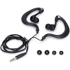 Dpofirs Swimming Headphones, IP68 Waterproof In-Ear Headphones for Running, Cycling, Gym, Diving, Swimming Earplugs with Gold-Plated 3.5 mm Headphone Plugs (Black)
