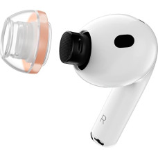 SpinFit AuraFine for AirPods Pro 3 - Patented Silicone Earplugs and Adapters with Aura-Rib Dual Density Core for Dynamic Stability and Improved Comfort (One Pair) (Ear Plugs Installed) (M