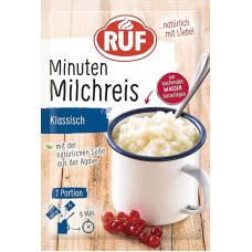 RUF Classic rice pudding cups, instant rice porridge from the cup, cup dish ideal for on the go or in between, ready in 9 minutes, 1 x 55 g