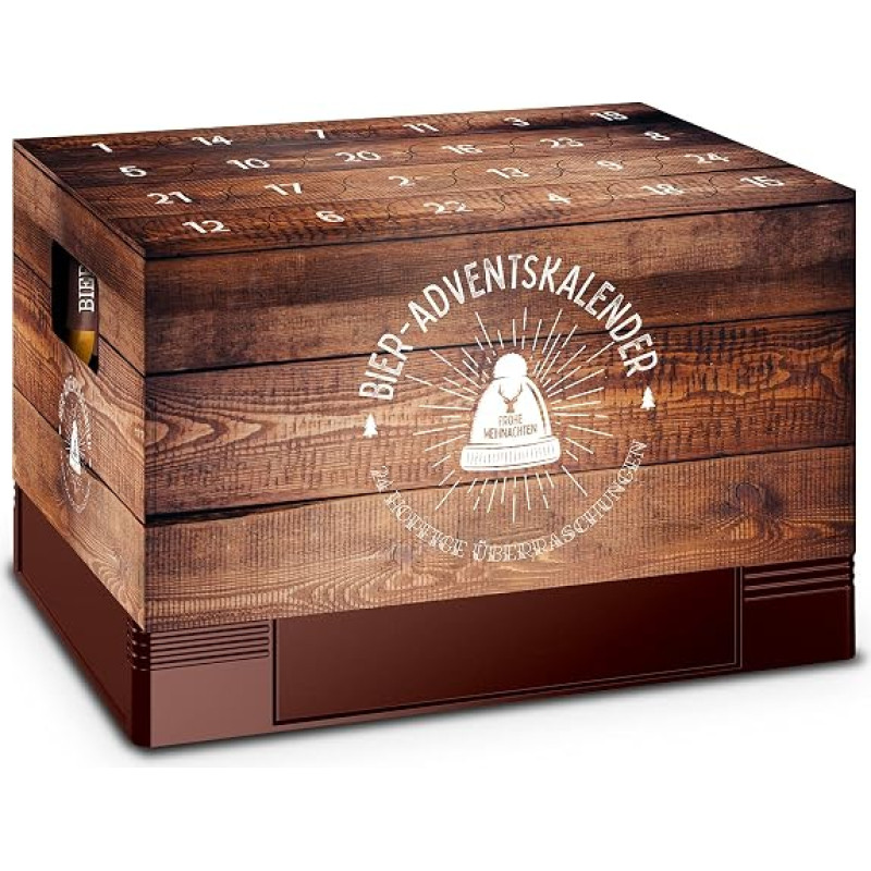 itenga Advent Calendar Attachment for Beer Crate Men Advent Calendar to Fill Yourself Beer Advent Calendar in Wooden Box Look