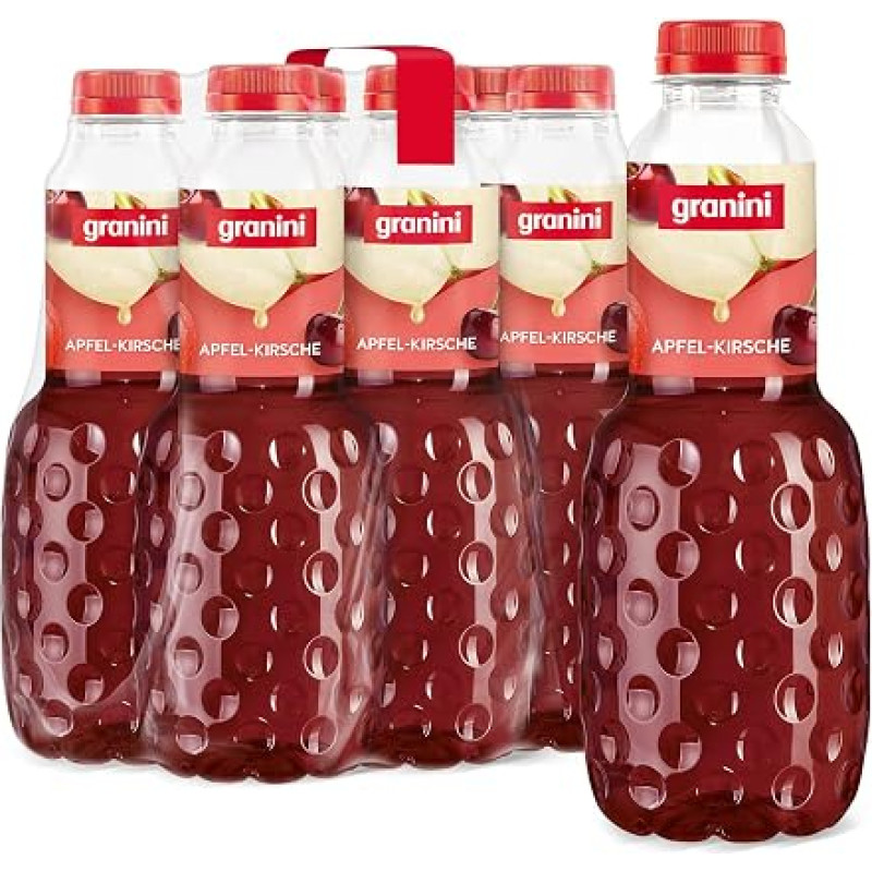 granini Drinking pleasure apple cherry (6 x 1 litre), 51% juice, apple juice, cherry juice, vegan, natural, with deposit