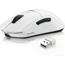 DAREU A950GM 60g Ultralight Gaming Mouse with PixArt PAW3395 Gaming Sensor, 100 Million Clicks, 26000 DPI, BT/2.4GHz/Wired, 500mAh Battery, 30 Minutes Quick Charge for PC/Mac, White