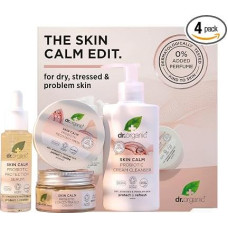 Dr Organic - Skin Calm Edit Bundle - Women's & Men's Skincare - For Dry, Stressed & Problem Skin - Vegan, Cruelty, Paraben & SLS Free - 150 ml, 100 ml, 30 ml & 50 ml - Bundle